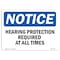 Signmission OSHA Sign, Hearing Protection Required All Times, 18in X 12in Rigid Plastic, 18" W, 12" H, Landscape OS-NS-P-1218-L-13375 - alternate 1